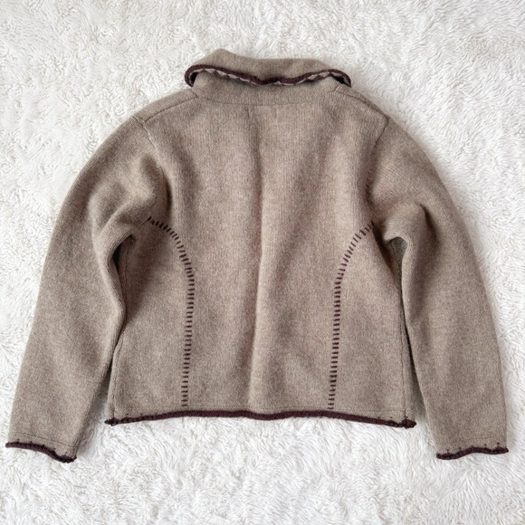 VTG Alexandra Bartlett Wool Floral Embroidered Cottagecore Knit Cardigan Sweater - Picture 3 of 7